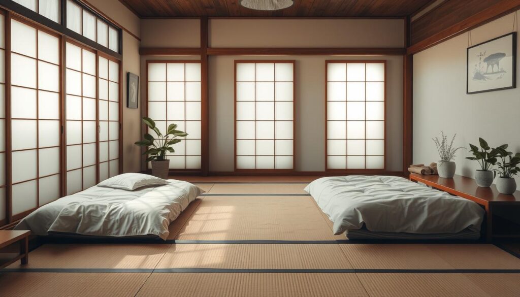 Japanische Futons und Bodenbetten